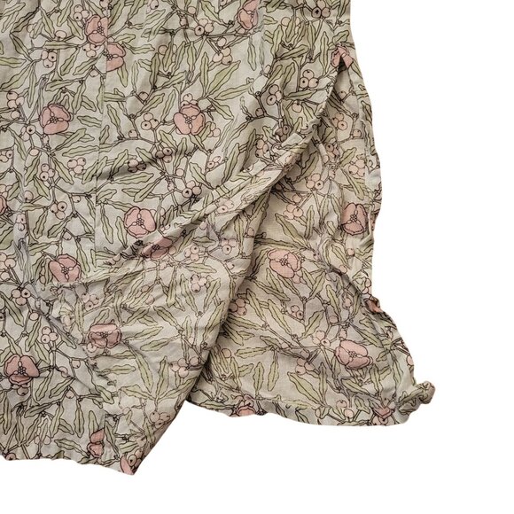 Flax 2 Piece Floral Sleeveless Maxi Dress Button Down Jacket 1G Linen 18 20 - Picture 9 of 9